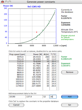 Virtual dyno window