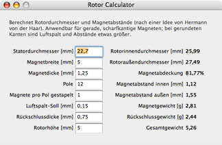 Rotor Calculator